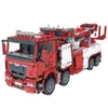 The APP RC Motorized Fire Rescue Vehicle Car Truck Model Building Block MOULD KING 17027 High-Tech Toys Brick Children Education Christmas Birthday Gifts For Kids