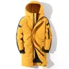 Winter Men's Down Jacket Hooded Fashion Long Coat Men Windproof Waterproof Thick Warm Brand Mens Clothing Parka 210910