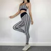 NORMOV Seksi Kadın Setleri Spor Kolsuz Sutyen Push Up Tayt 2 Parça Setleri Moda Egzersiz Setleri Kadın Giysileri Y0625