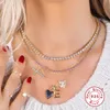 Boako lyx 925 sterling silver hänge halsband för kvinnor amerikanska jaguar zircon charm halsband bijoux femme collares w5 q0531