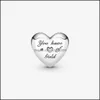 Charms Jewelry Findings & Components 100% 925 Sterling Sier Domed Golden Heart Charm Fit Original European Bracelet Fashion Aessories Drop D