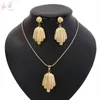 Necklace Earrings Set & YULAILI Elegant Luxury Jewellery Design Fashion Gold Filled Pendant Drop For Women