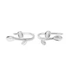 Stud Lism Real Silver 100% 925 Sterling Söta bladfärgblad Örhängen Gift för kvinnor Girls Fashion Jewelry 2021