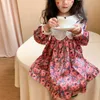 Toddler Girls Vintage Boutique Dress for Kids Abbigliamento Summer Foral 2 anni Baby Girl Clothes Cotton 210529