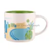 Capacité de 14 oz en céramique Starbucks City Mug American Cities Coffee tasse avec boîte Chicago184c