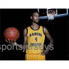 Rancho Christian evan mobley # 4 navy bule giallo maglia da basket cucita personalizzata qualsiasi nome numerico