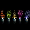 Christmas gifts for the elderly tree led night light colorful flash 3d three-dimensional glowing toy