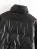 Women's Jackets Winter Thick Warm Short Women Fashion Black PU Leather Coats Elegant Zipper Cotton Female Ladies