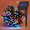 Stringa di lampade solari per illuminazione esterna impermeabile da giardino 5M 7M 12M 22M 6V Natale Natale Decorazione natalizia Fata Batteria