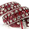 Belts Red Western Cowgirl Rhinestones Bling Strap Fashion Women Colorful Studded Belt Cinto de Strass Ceinture Femme251f