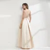 Robes de soirée pour femmes col en V manches 3/4 broderie pailletée drapée élégante longue Maxi robe de bal Vestidos