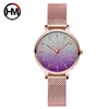 Avanços de pulso 2022 Luxo Luxo de 30bar Gradiente aquático Color Women Feminino Selógio Fans de aço inoxidável Esporte casual Sport Gold Rose Gold