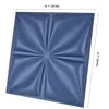 Art3d 50x50 CM Naklejki ścienne Navy Blue 3D Tapeta Panel PVC Kwiat Design Cover 32 SQFT, do wystroju wnętrz w salonie, sypialni, holu, biura, centrum handlowe (12 sztuk)