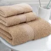 Towel 3pcs a Set Soft Cotton Bath Towels For Adults Absorbent Terry Luxury Hand Bath Beach Face Sheet Women Basic Towels JWYYJ43 T200915