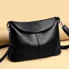 Women's new high-quality soft PU leather ladies shoulder messenger bag multi-layer double zipper bag purse