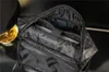 Femmes hommes sac à dos sacs d'école amovible épaule en cuir mode lettre motif chaîne noir sacs à main de haute qualité