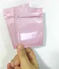 200pcs/lot 8x12cm Pink Glossy Aluminum Foil Zipper Bags Ziplock Mylar Food Candy Powder Package Bag Self Seal Zip Lock Bagshigh quatity