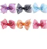 2021 Boutique 10 colori 3 pollici nastro a strisce in grosgrain accessori per capelli arco bowknot con clip a coccodrillo capelli bobbles cravatte