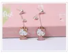 Cute Metal Drip Glaze Pendant Bracelet Hand-Wowen Gift Bracelets Bangles For Women Girl Children Wholesale