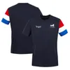 Męskie koszulki wyścigowe T-shirt Blue 3D Printing Ranowi luźne i oddychające drużyna sportowa na świeżym powietrzu Alpine F12453