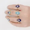 5pcsset Złoty srebrny kolor Turkish Hamsa Evil Eye Pierścienie dla kobiet Vintage Boho Knuckle Pierścień Zestaw kobiecej imprezy Prezent 9569839