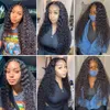 Indian Deep Wave Human Hair Bundles 3/4 stycken Curly Non Remy Weaves Extension Natural Color