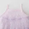 Baby Daisy Księżniczka Romper Sukienka Odzież Piękne Dziewczyny Koronki Haft Outfit Onesie Dla Mała Niemowlę 210529