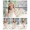 6 - 14 Yrs Big Girls Summer Cotton Sleeveless White Dress Elegant Birthday Party Kids Clothes Teenage Loose Chiffon Ruffle Dress Q0716