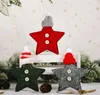 شجرة عيد الميلاد الحلي التريكو قبعة خمسة أشار أشجار ستار قلادة زينة عيد الميلاد حوالي 10 * 13cm 3 اللون