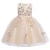 Robes de filles de fleur de fête d'anniversaire élégante robes d'enfants pour filles vêtements formels enfants princesse robe de mariée costume 210303