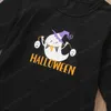 子供の服セット女の子ハロウィーン衣装子供幽霊のフレアスリーブトップス+カボチャプリントパンツ2本/セット春秋ファッションベビー服