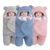 Baby-Schlafsäcke, ultraweiches, flauschiges Fleece, geborene Empfangsdecke, Säuglings-Jungen-Mädchen-Kleidung, schlafende Kinderzimmer-Wickeldecke 211029