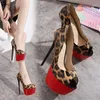 leopard print red heels