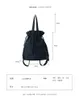 Storage Bags Korean Style Canvas Cotton Tote Bag Shoulder Drawstring Backpack Handbag Reusable Machine Washable