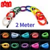 2M Car Interior LED Lights Strip Flexible EL Wire Neon Decoration Atmosphere Light RV Room With USB Night Lamp Bar Ambient Strip