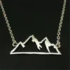 10PCS Gold Silber Mountain Range Top Peak Koffein Chemische Molekülstruktur Molekül Anhänger Kette Halskette für Frauen Camping Halsband