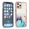 SUCKSUST HYBRID TPU Transparen Cases Electorplating Fantasy Watercolor Xinghai Marble Phone Fall f￶r iPhone14 13 Pro Max 12min 11 X XR XS 7 8 Plus