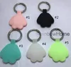 Capa de Protetor de Caracteres de Silicone Carton para Airtag com Keychain Chaveiro Anel Mostrador Anti-perdido Rastreamento Animal Tracker Finder Bery Bear