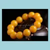 Beaded, Bracelets Jewelry Natural Baltic Amber, Wax, Chicken Oil, Yellow Honey, Fashion Single Ring Hand String For Men And Women Strands Dr