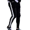 Skinny Jeans Hommes Hip Hop Stripe Élastique Slim Fit Denim Pantalon Mâle Stretchy Crayon Bas rue Genou Déchiré Trous 211108