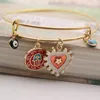 S2308 Fashion Jewelry Heart Evil Eye Pendentif Bracelet Adjustale Bangle Bracelets