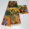 Satynowy satynowy tkaninę w stylu Ghany z wstążką organza i satynową afrykańską projekt wosku 3PCS dla DHL T200817