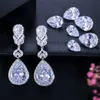 Europejski i amerykański styl wysokiej jakości duży fioletowy kryształ długi drop Dangle kostium kolczyki dla kobiet CZ167 210714