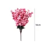 Dekorativa blommor kransar 1 st 56cm 7 / 9Fork artificiell persika Blossom simulering blomma för bröllop dekoration falska heminredning