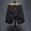 2020 New Arrival Shorts Men Zipper Fly Casual Solid Cotton Summer Hole Elastic Thin Black Mens Homme Boardshorts Beach Regular X0601