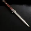 Aço frio 13 '' Plus-26s Ti Li Te Xl 6 Faca dobrável Mafia Steletto Sword Satin Lâmina lâmina vermelha maçaneta de madeira vermelha ao ar livre