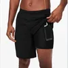 L-008 Mannen Running Shorts Tempo Outdoor Workout panty broek outfit 2-in-1 Stealth sport Gym Yoga fitness broek Mannelijke Merk Sweatpant