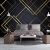 Wallpapers Custom 3D Po Wallpaper Golden Lines Creative Geometric Mural Bedroom Living Room Sofa TV Background Wall Papers Home Decor