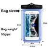 Custodie universali impermeabili per iPhone 12 11 XR XS Samsung phone borsa trasparente trasparente nuoto Dry Pouch Cover Full Protector Touch screen flessibile