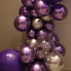 2020 Nouveau 5 pouces Brillant Métal Perle Latex Ballons Épais Chrome Métallique Couleurs Gonflable Air Balls Globos Anniversaire / Fête décor 216 V2